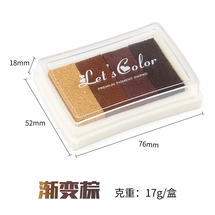 DIY cambio Arco Iris gradiente cóncavo cintura inkpad Arco Iris sello de color con inkpad 6 colores opcionales