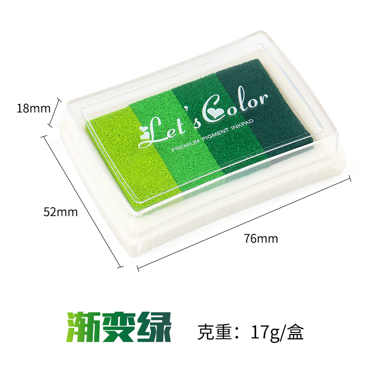 DIY cambio Arco Iris gradiente cóncavo cintura inkpad Arco Iris sello de color con inkpad 6 colores opcionales