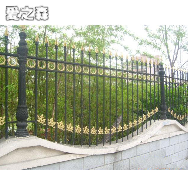 上海小区别墅庭院防护围栏 工厂铸铁金属围栏定 制