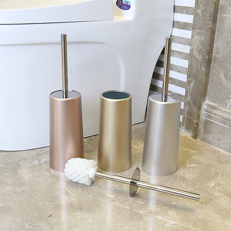 TPR Soft Brush Creative European Style Toilet Golden Toilet Brush Set Floor-standing Installation-free Toilet Brush Rack TPR Soft Brush Creative European Style Toilet Golden Toilet Brush Set Floor-standing Installation-free Toilet Brush Rack
