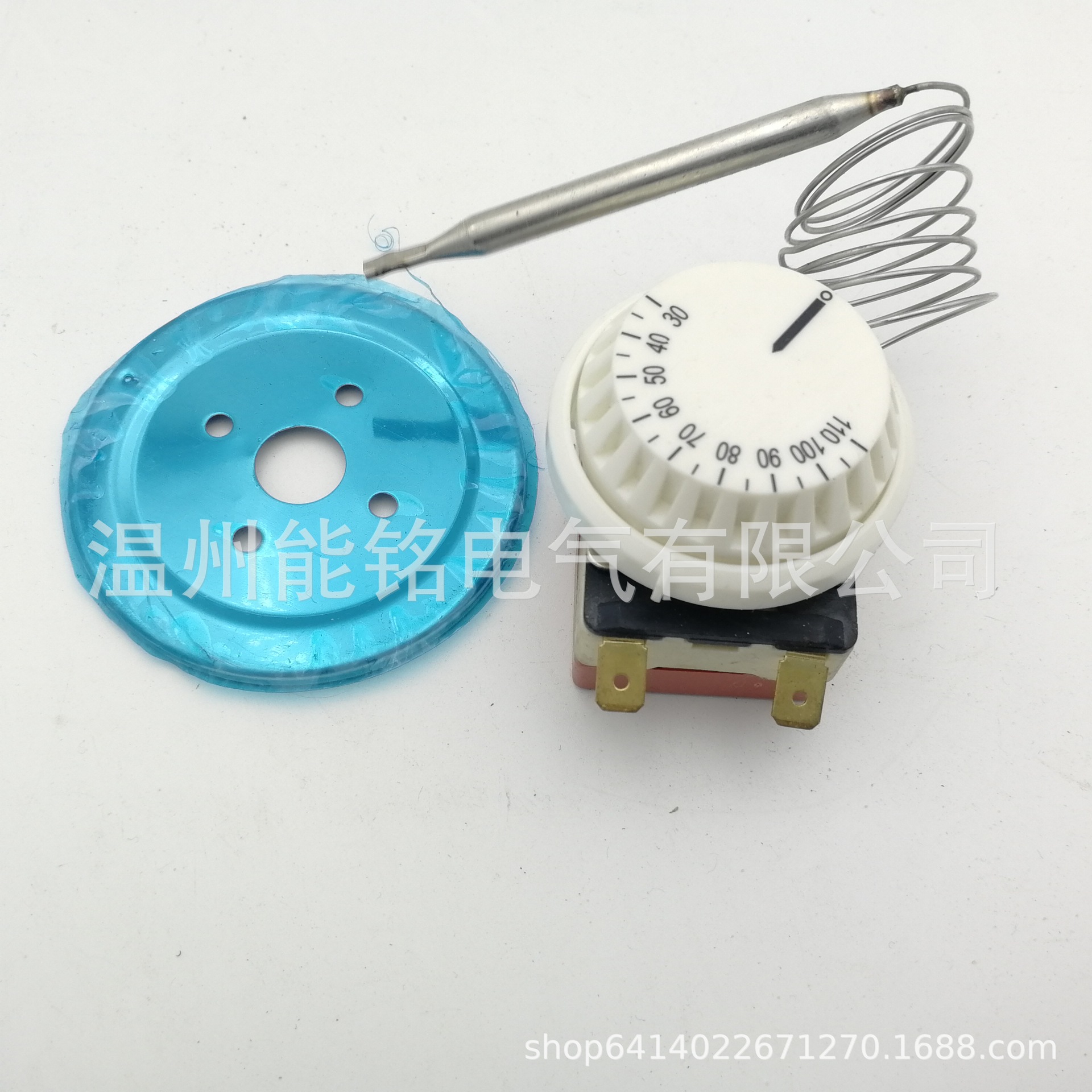 蓝爵牌 WJC-110E 30-110度白色带温度计式 温控器 液胀式温控器