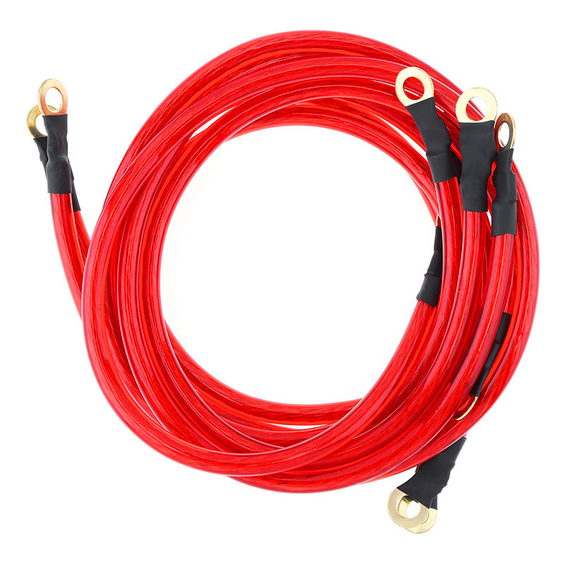 加强线 负极搭铁线 红色地线HKS 音响线5根 GROUNDNG WIRE KIT