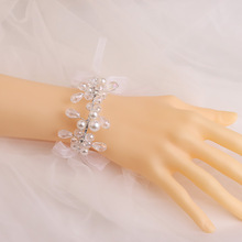 ins超仙甜美梦幻结婚礼韩式水晶钻蝴蝶新娘手腕花伴娘姐妹团手环