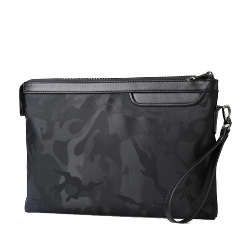 Factory direct supply of cross-border men's handbags, men's bags, zipper wallets, envelope bags, Oxford cloth casual wrist bags, one-piece