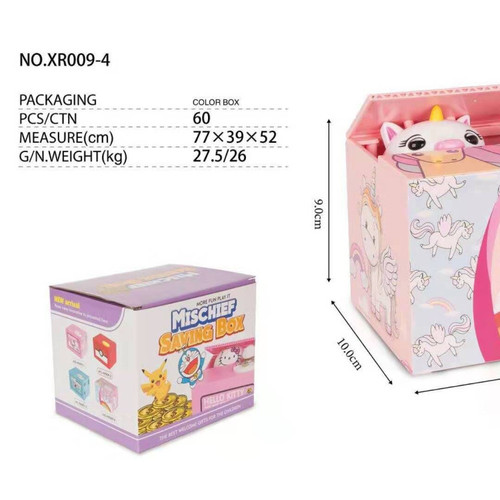 Santa Claus steals money cat children's toy music money cat unicorn piggy bank savings bank Christmas gift