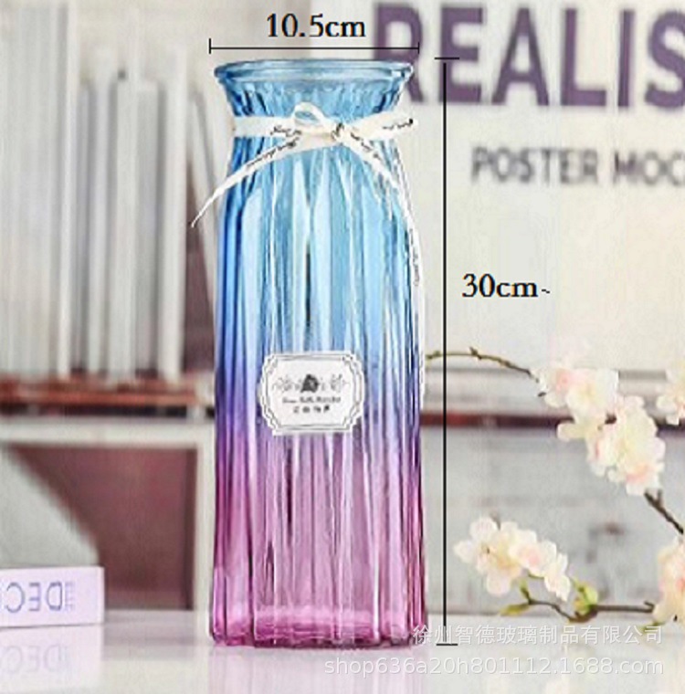 Al por mayor simple origami florero de cristal de color florero simple decoración de la sala de estar florero hidropónico florero