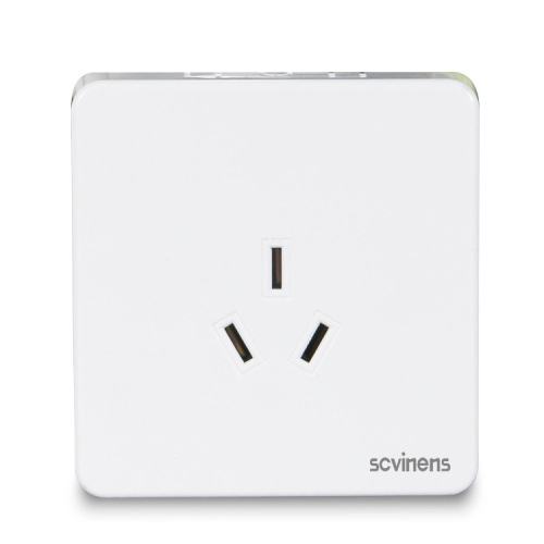 Type 86 surface-mounted 16A three-hole wall socket white high-power air conditioner large flat plug power switch panel wholesale