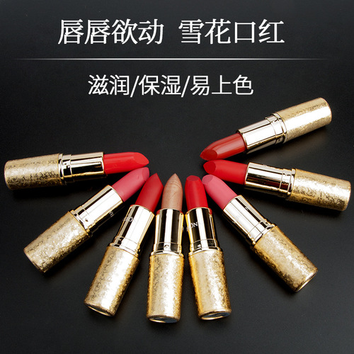 Cross-border makeup VERONNI gold tube lipstick moisturizing velvet matte matte lipstick bullet lipstick