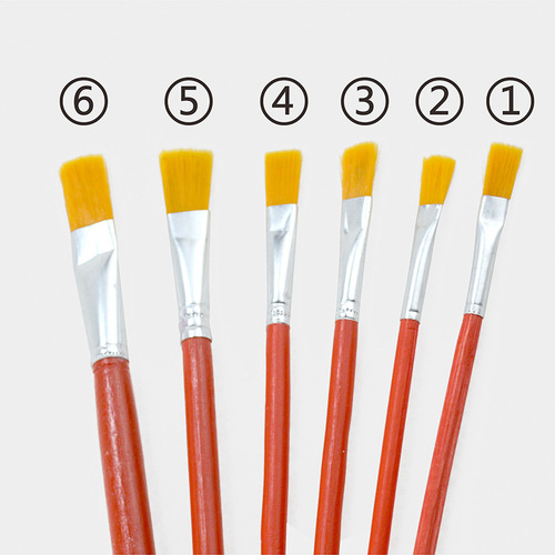 Nylon Hair Red Handle Oil Painting Brush Set for Children, Acrylic Paint, Watercolor, Gouache Brush Set, Art Drawing Paint Brushes