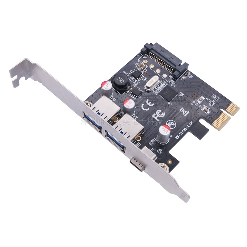 Сетевой графический адаптер PCI-E1X на USB3.1Type-C, адаптер USB3.0 A, карта расширения, можно вставлять вперед