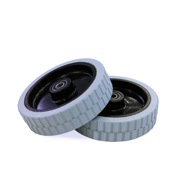 橡胶轮带轴承BD50/50机身大轮洗地机用 手推电动洗地机行走轮