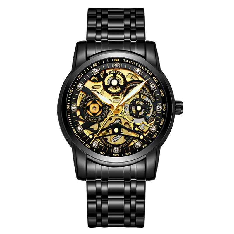 Трендовые механические часы, спортивные водонепроницаемые мужские часы, полностью автоматические