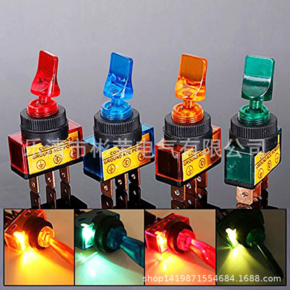 ASW-14D 12 В модифицированный автомобильный переключатель, кулисный переключатель, кнопка, рычаг переключателя