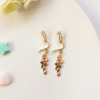 Cute earrings, fresh children's short ear clips, simple and elegant design, no pierced ears, internet celebrity