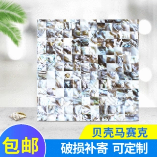 贝壳墙面砖批发 彩贝网底密拼贝壳马赛克  电视背景墙贝壳砖可定