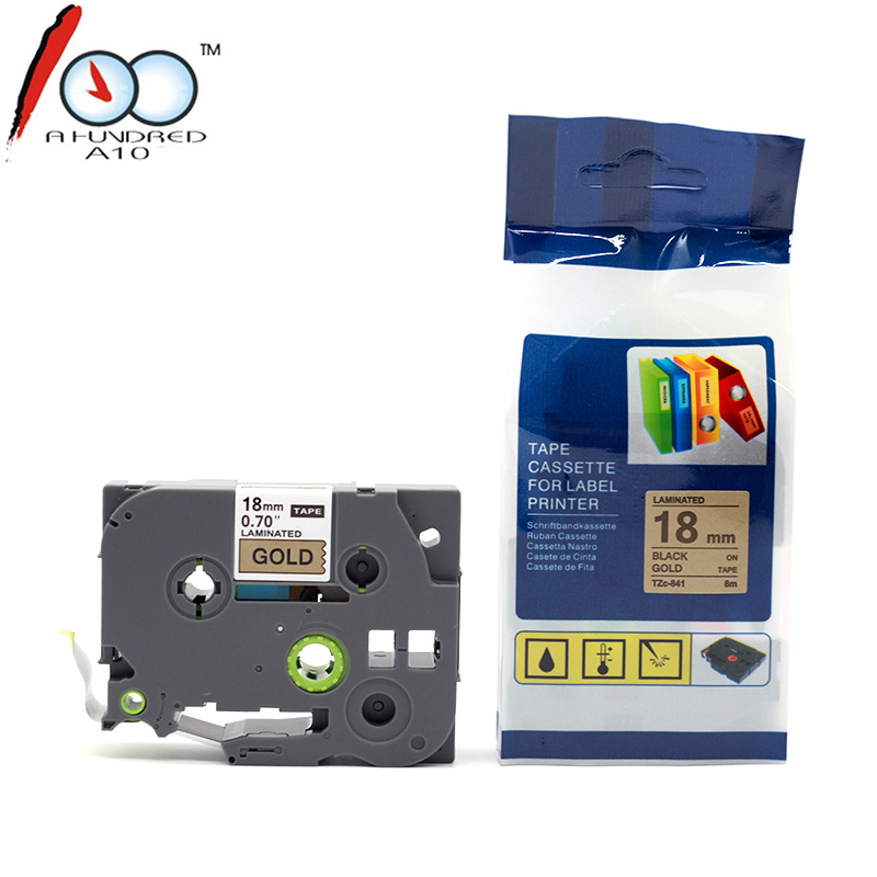 Cinta compatible Brother TZe-641 – Etiquetas de 18 mm, tubo termocontraíble y código de barras