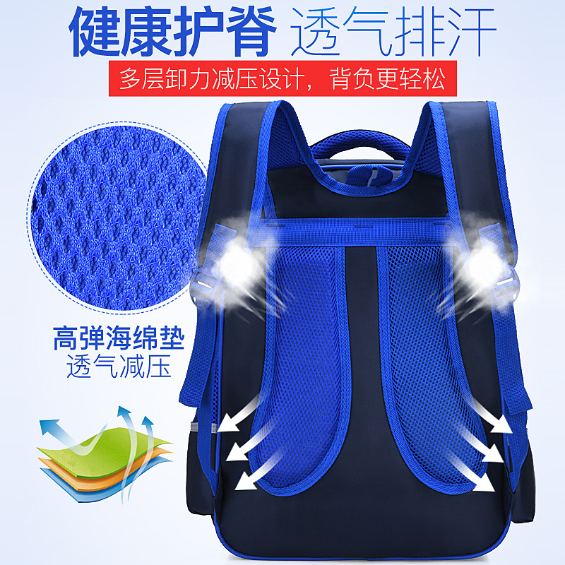 Una sola pieza de entrega europea y americana transfronteriza estudiante de escuela primaria 3-6 Mochila De fábrica al por mayor impermeable mochila para niños mochila de jardín de infantes