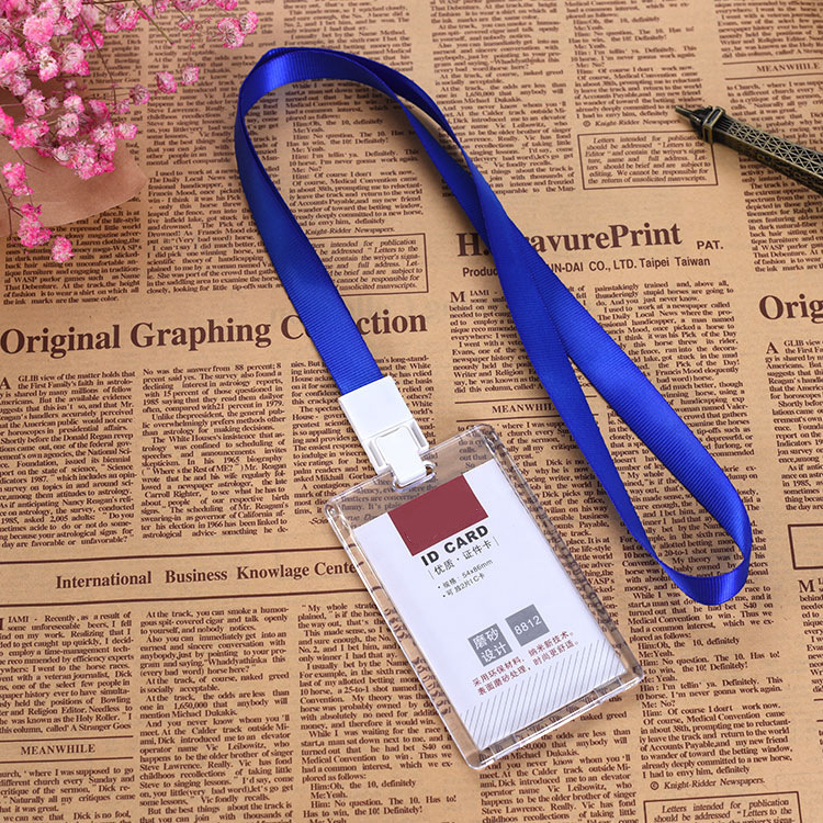 Juego de tarjetas transparentes de acrílico versión vertical conjunto de tarjetas de certificado Tarjeta de trabajo de estudiante cubierta cordón