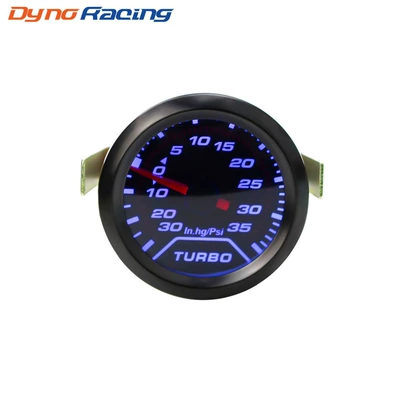 Avtomobil 52mm Turbo Sayğacı 2 düym Mavi Qara İşıq Mexaniki Yarış Sayğacı PSI