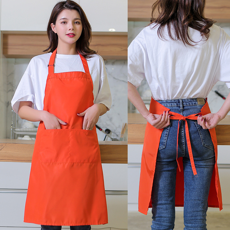 Comercio exterior a prueba de aceite impermeable delantal cocina tienda materna e infantil piscina tienda de lavado de coches guardapolvos Halter en forma de H delantal al por mayor