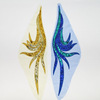 Double color Sequins Embroidery APPLIQUE Pteris decorative pattern Embroidery Cloth sticker stage perform full dress decorate Accessories factory wholesale