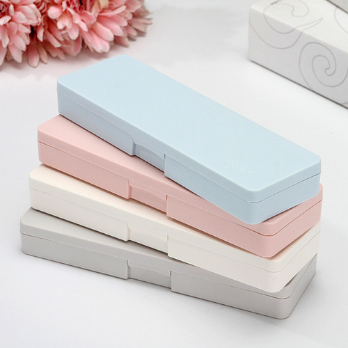 Korean version of creative pencil storage bag for primary school students, frosted stationery pen box, student gift wholesale