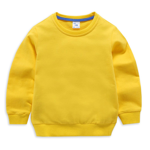 Children's Clothing  Children's Solid Color Sweaters Children's Long Sleeve Men's and Women's Baby Cotton Tops New Blank Bottoming Shirt