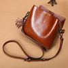 Fashionable leather one-shoulder bag, shoulder bag, genuine leather, city style