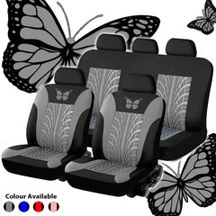 Beautiful butterfly printed car seat cover fabric for export to Europe, America, Southeast Asia, Philippines, and general automotive use.