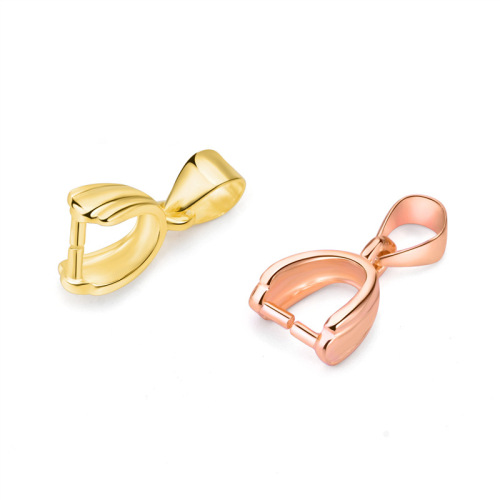 925 sterling silver pendant buckle head melon seed buckle clip jade buckle accessories crystal diy jade pendant clip buckle manufacturer wholesale direct sales