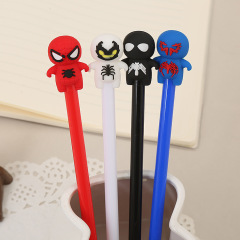 Creative Stationery Spider-Man Gel Pen Korean Cartoon Black Student Water-based Pen Cute Study Office Wholesale