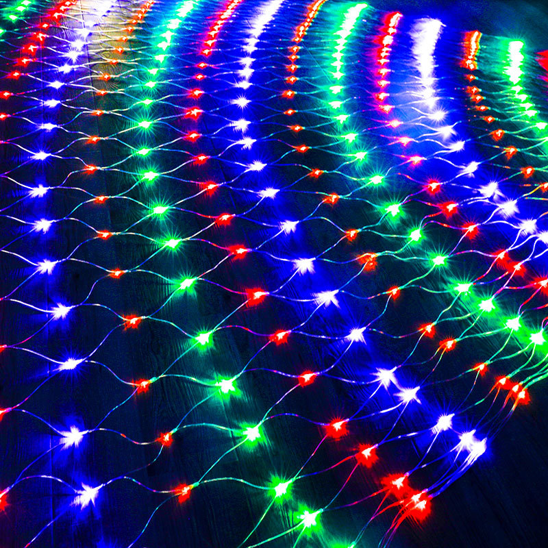 Fabricante en stock impermeable red de pesca Luz de Navidad decoración de vacaciones 200led Cadena de luz al aire libre ingeniería brillo estrella luz de color