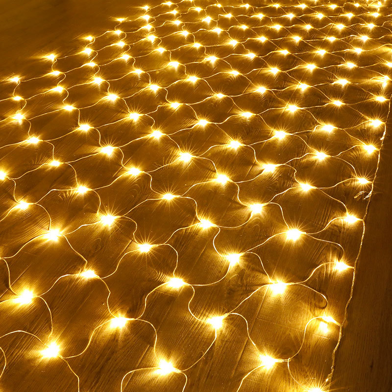 Fabricante en stock impermeable red de pesca Luz de Navidad decoración de vacaciones 200led Cadena de luz al aire libre ingeniería brillo estrella luz de color