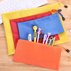 A4 Handheld Zipper Bag with Logo Football Pattern Oxford Cloth File Bag, Colorful Waterproof and Thick Document Bag, School Supplies