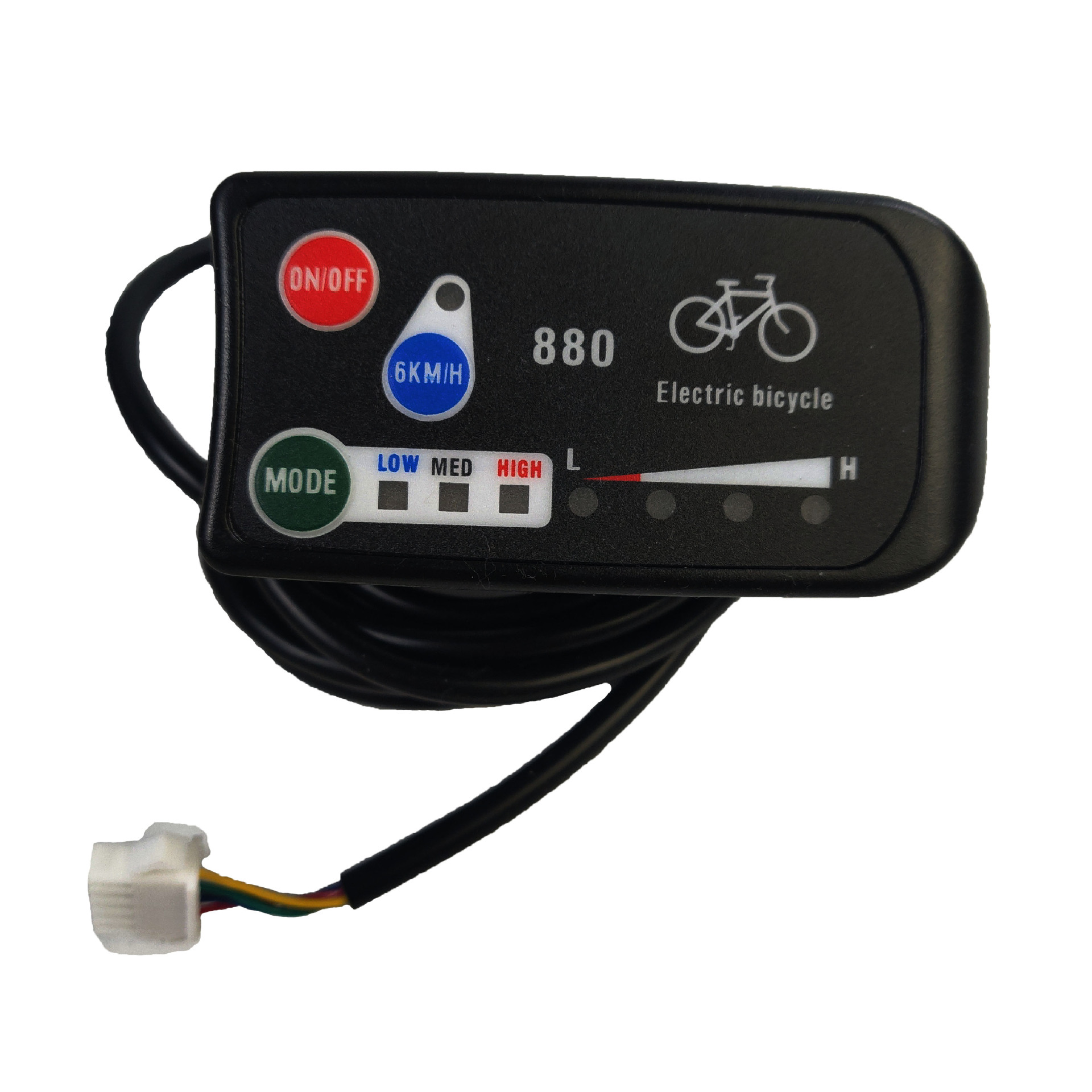厂家直销自行车改装电动配用昆腾KT- LED880仪表/SM接头