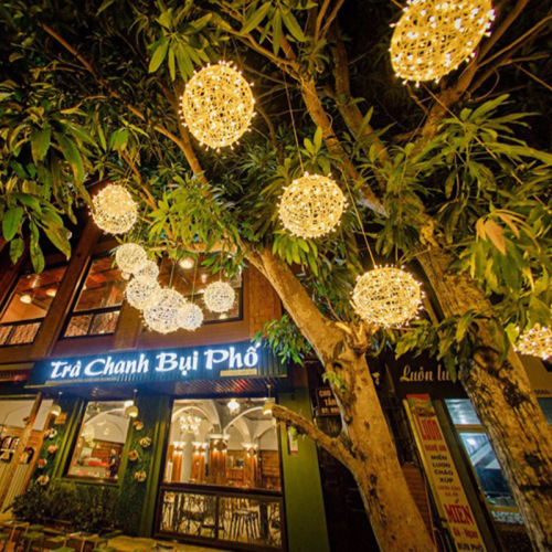 LED colored lights, flashing string lights, starry sky lights, outdoor hanging tree ball lights, Christmas decoration lights, star lights, takraw ball lights