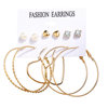 Earrings, jewelry, set, European style, suitable for import, boho style, 6 pair