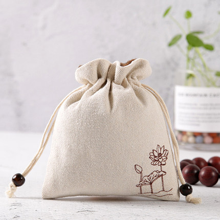 专订麻布抽绳袋饰品首饰袋精美复古锦囊袋刺绣麻布礼品袋特色福袋