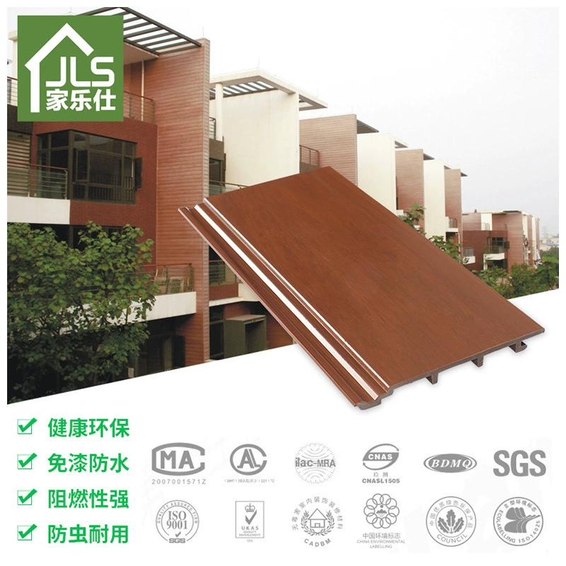 Наружная деревянно-пластиковая настенная панель, решетка, деревянный дом, наружная стена, балкон, декоративная панель ASA, совместимая экструдированная wpc, экологическая древесина, устойчивость к высоким температурам