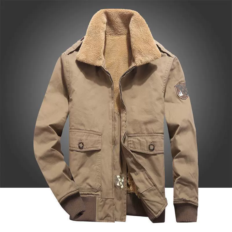 Осенне-зимняя мужская новая одежда с хлопковой подкладкой, Мужское пальто из овчины на флисовой подкладке, Повседневная теплая Свободная куртка с хлопковой подкладкой больших размеров 1828