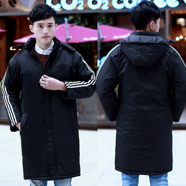 Customized Winter Football Mid-Length Warm and Cold-Proof Cotton Sports Coat Thick Children's Unisex Long Jacket Basketball Coat