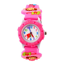 现货批发儿童手表卡通表创意粉色小女孩学生硅胶表带日本石英腕表