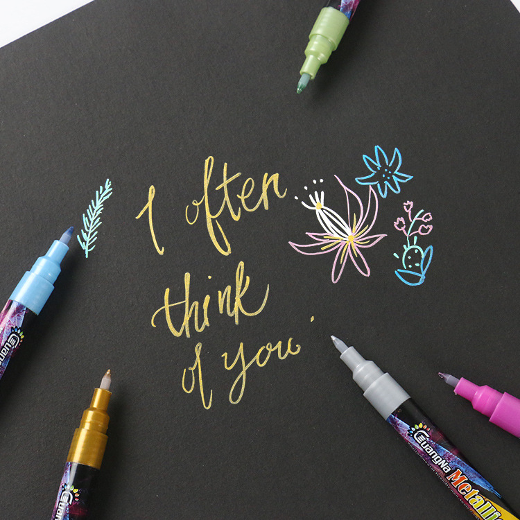 Guangna S530 metálico marcador pluma a base de agua marcador pluma de pintura de color pluma de Arte de 18 colores pluma de graffiti