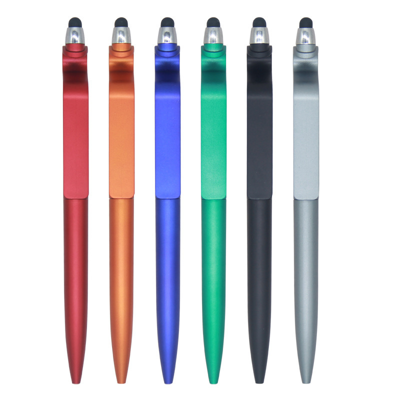 Multifuncional teléfono móvil titular de la pluma táctil pluma bolígrafo de oficina imprimible logotipo publicidad promoción fabricante suministro