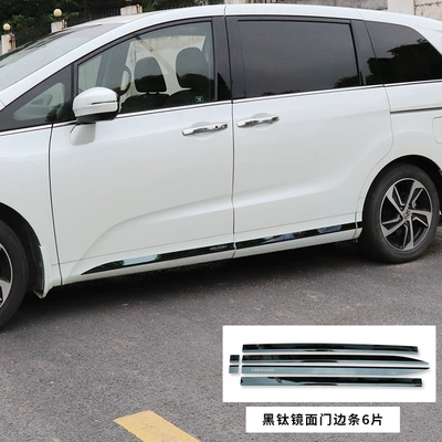 Suitable for 15-21 Odyssey Şüşə kənarı xromları/moldingləri - 15-21-black-titanium-stainless-steel-body-trim-with-logo-6-pieces