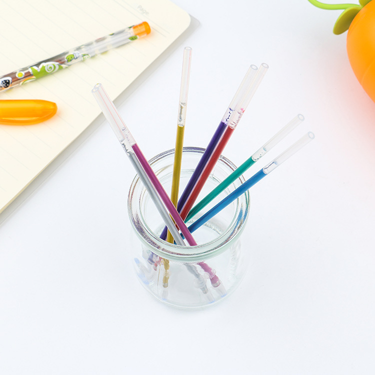 Hand account graffiti painting metal pen Children's Water Tik suit Happy flash metal 8-color pen suit DIY álbum