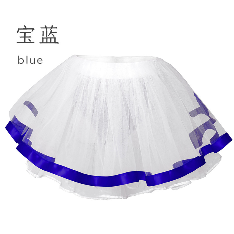 Falda de baile para niños falda de niñas falda de arco iris falda de tutú de malla falda de princesa ropa de rendimiento falda de gasa suave y esponjosa