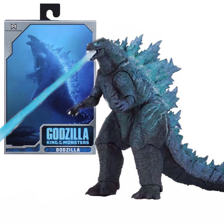 Versión de alta calidad NECA2019 Godzilla película hecha a mano SHM Red Lotus monstruo energía nuclear Jet modelo móvil juguete