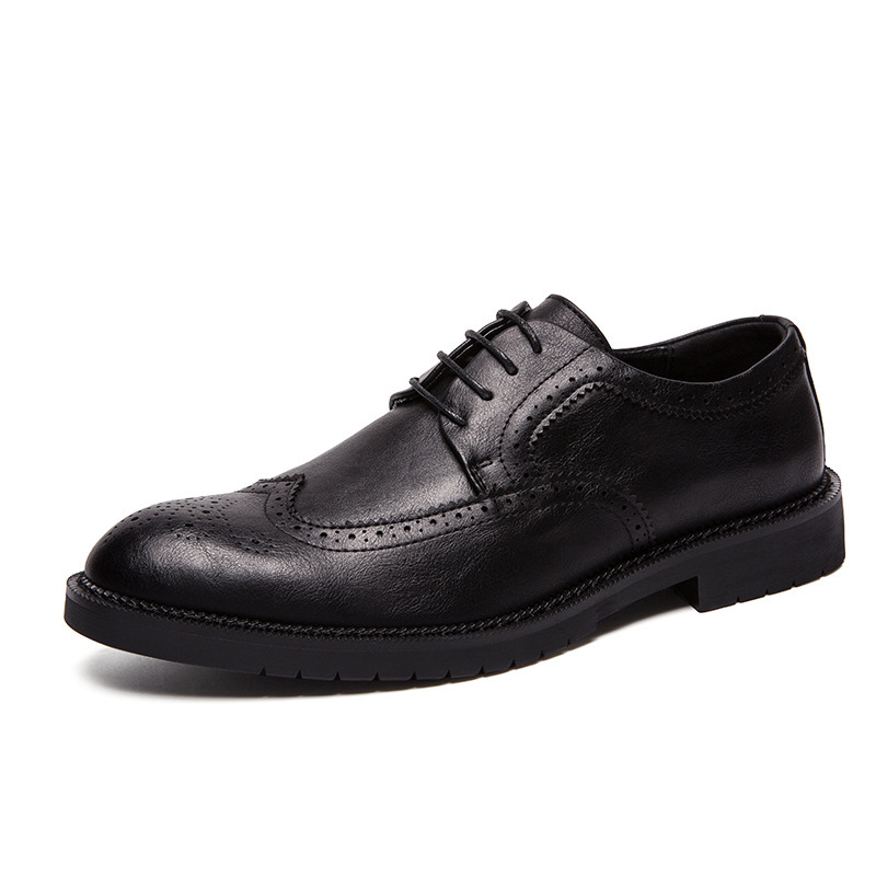 Chaussures décontractées pour homme en cuir brogue style printemps_voghion.com