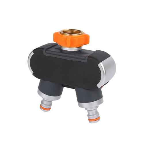 厂家直销 园林球阀 奶嘴分水器 花园水龙头分流器 双通奶嘴控制器